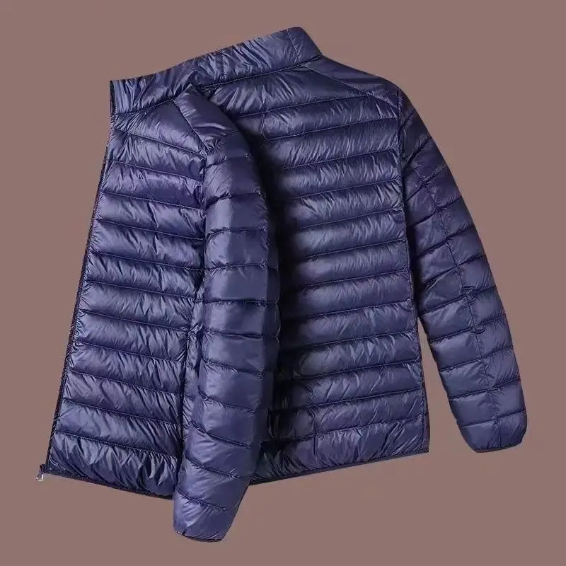 Jaet en coton ultra-léger pour hommes, grande taille, automne hiver, vêtements fins et chauds en coton, régulier, fin, sans nœud de capuche