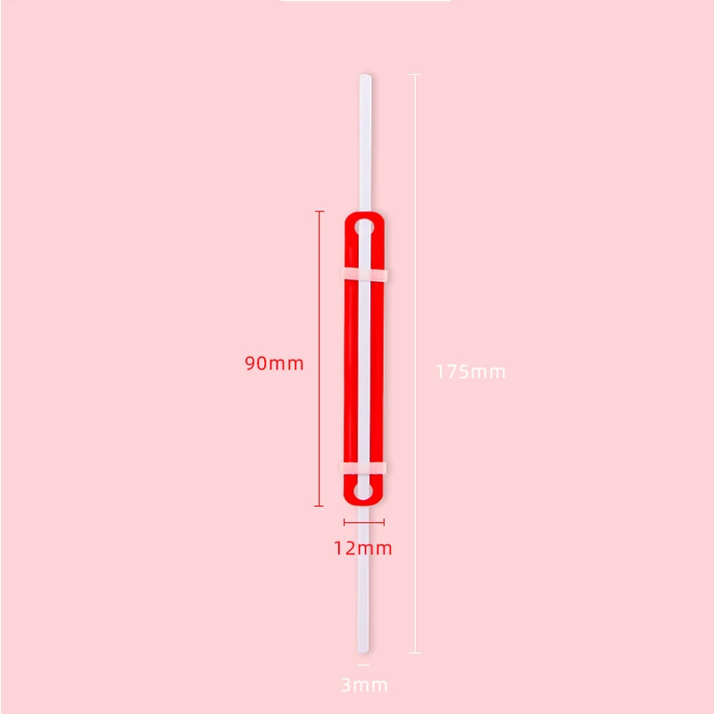 Fromthenon 50 Sets/Box 80mm Plastic 2-Hole Binding Strips Colorful Paper Fastener for A4 Documents Office School Stationery