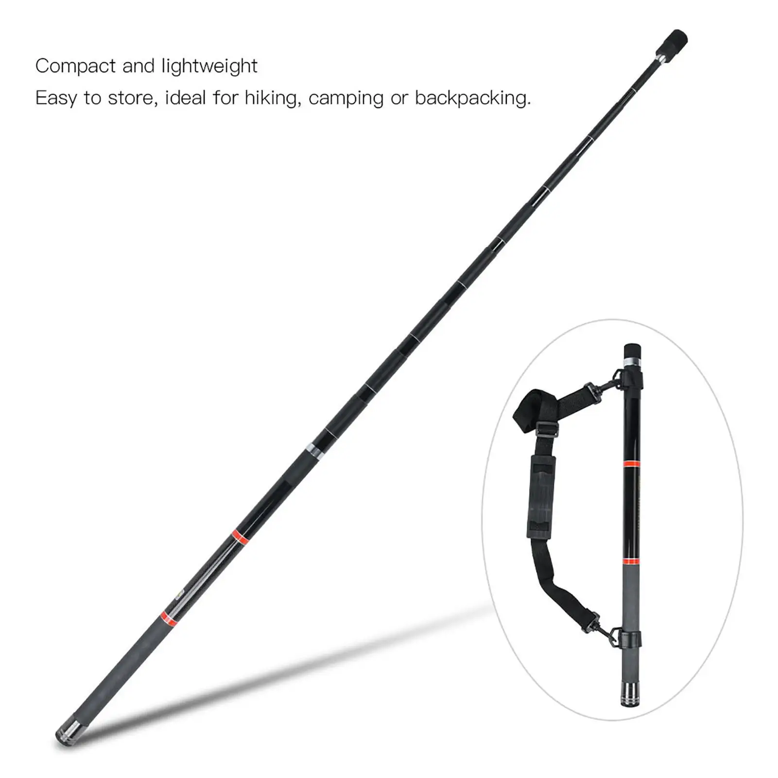 Imagem -03 - Retrátil Leve Pesca Landing Net Rod Round Stretch Brail Pole 5.4m