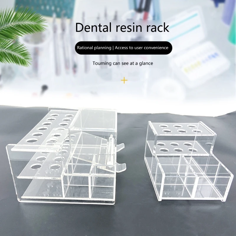 Dental Resin Acrylic Storage Rack Box Applicator Dispenser Rack Holder for Composite Syringes Dentist Tools M4YD