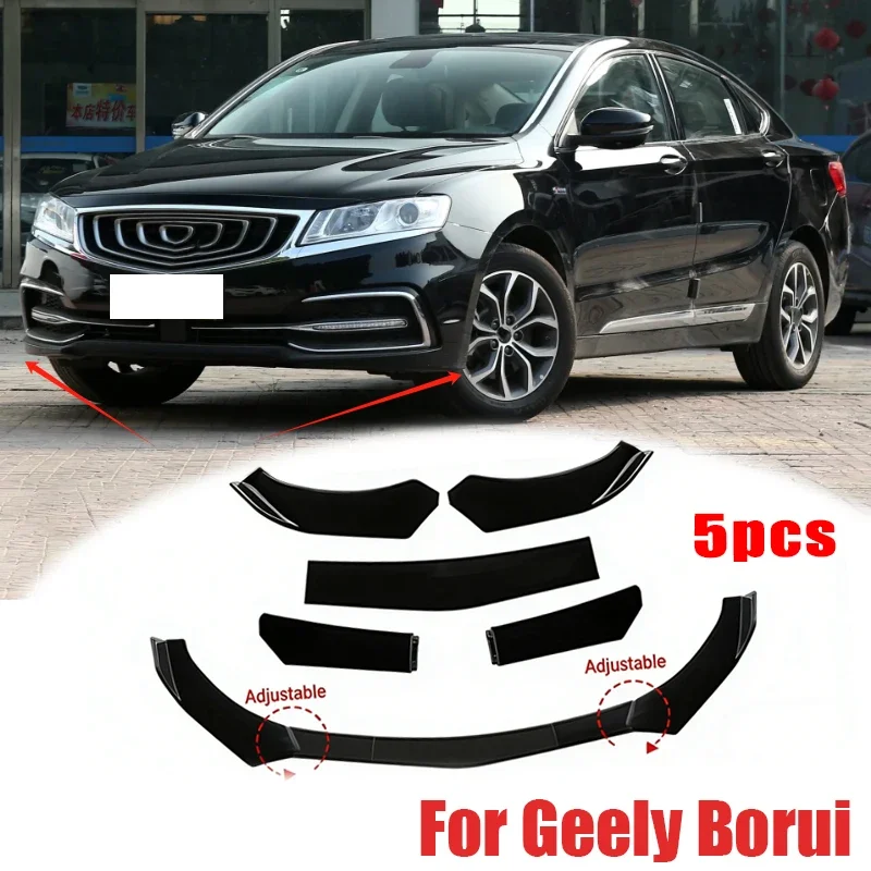 

5Pcs ABS Material Universal Car Front Bumper Separator Bumper Lip Body Kit Duck Lip Separator For Geely Borui Car Accessories