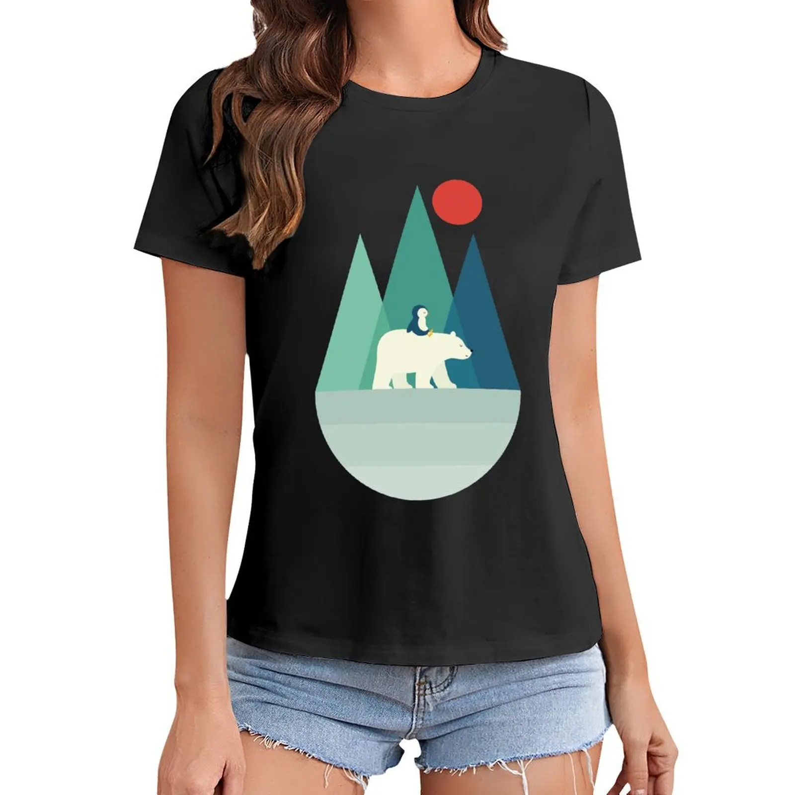 Bear You-Camiseta gráfica para mujer, camisas de entrenamiento de gran tamaño, funnys