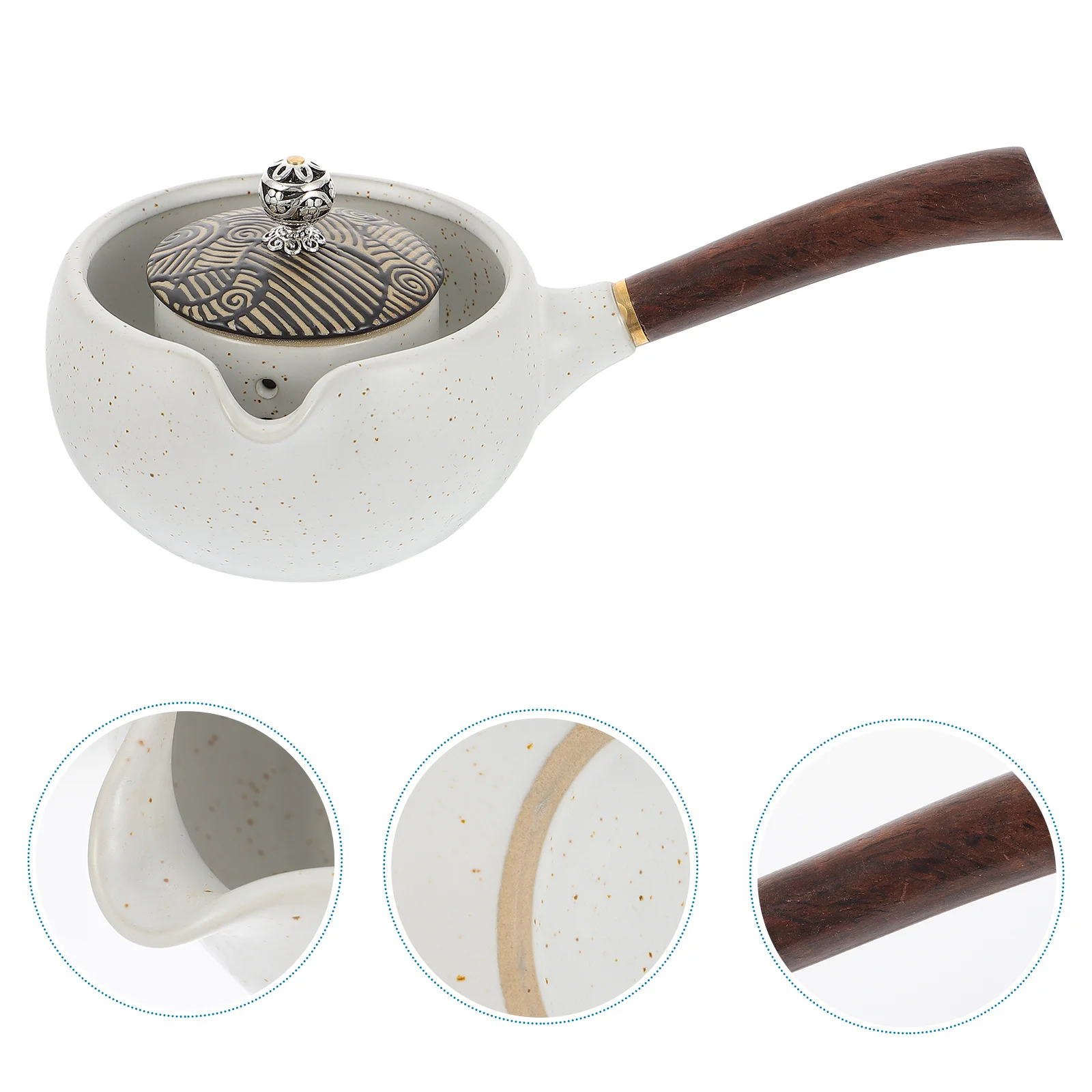 

1 шт. маленький керамический чайник Цингана элегантный дизайн практичный бытовой чайник быстрый нагрев воды удобная ручка