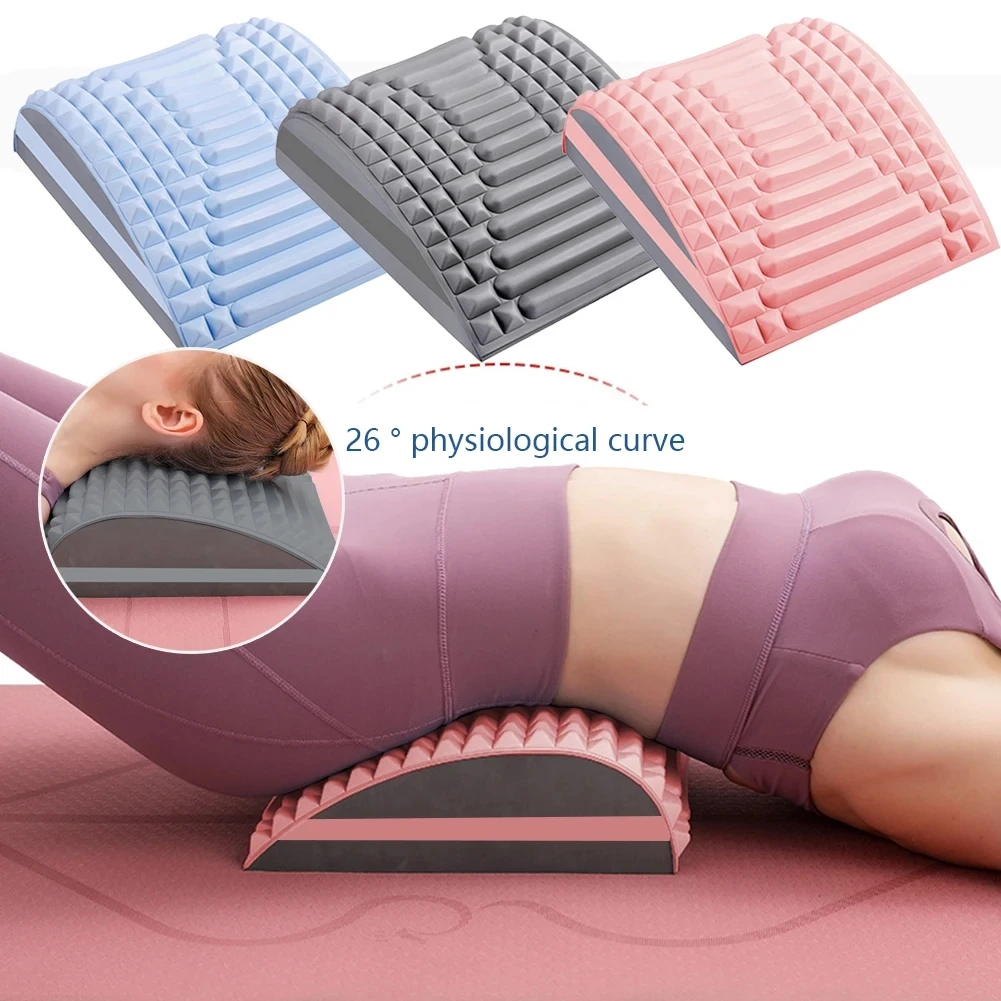 Back Stretcher Pillow Posture Corrector Waist Massager Neck Lumbar Support Sciatica Herniated Disc Pain Relief Relax Scoliosis