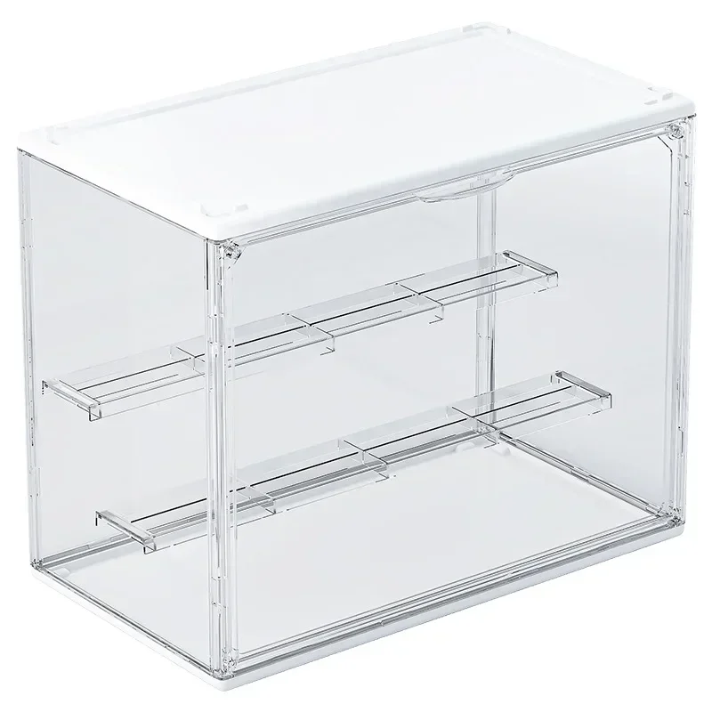 Blind box storage display stand high transparency large capacity dustproof POP MART doll box desktop toy thickened figure box image 5