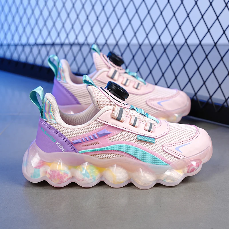 

Kids Sports Shoes for Girl Comfortable Mesh Trendy Mesh Breathable Flat Walking Shoes 2025 New Luxury Design Childrens Sneakers