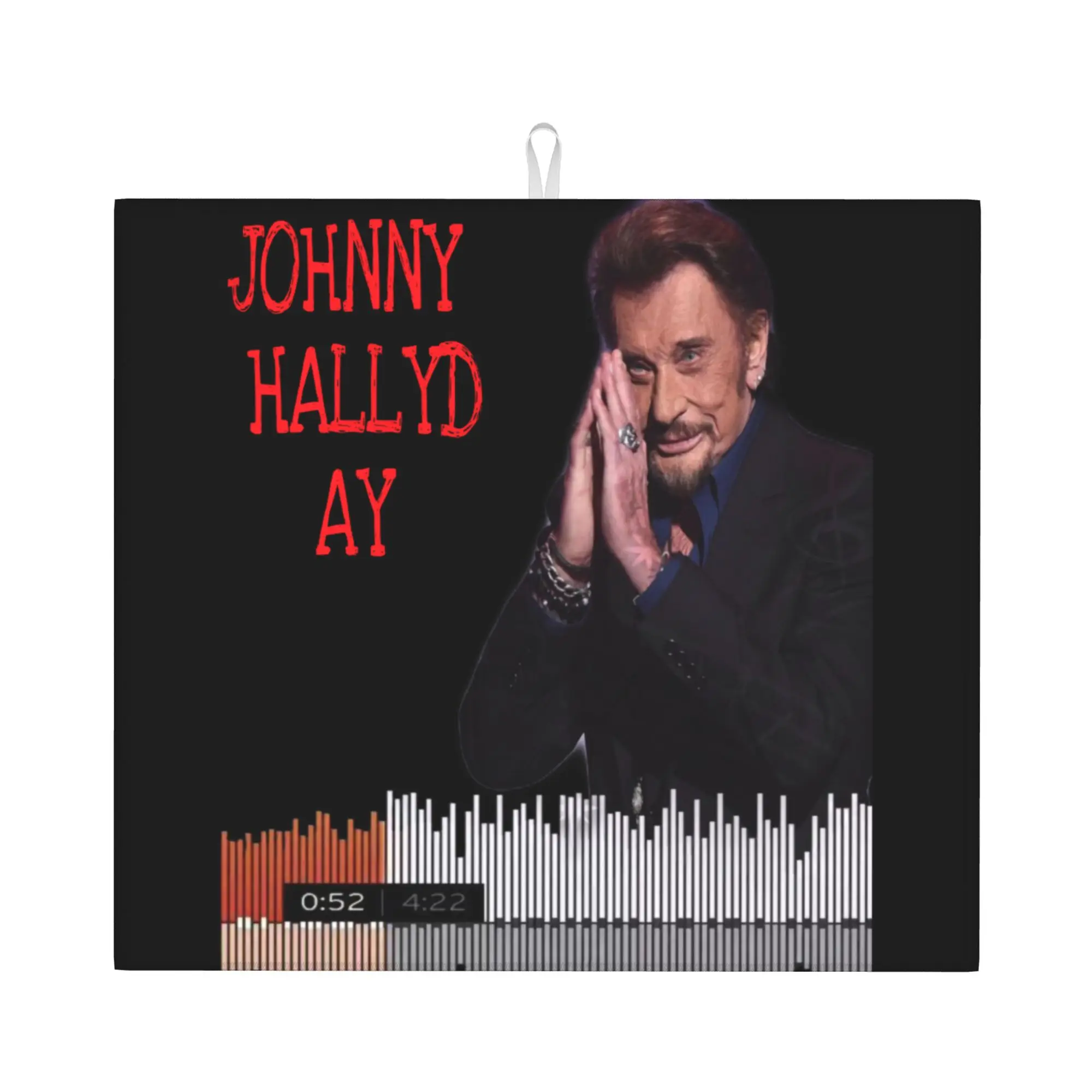 Drying Mat For Kitchen Johnny Hallyday French Rock Singer Barware Tableware Oil Proof Reusable  Washable Kitchen Sink Drying Pad