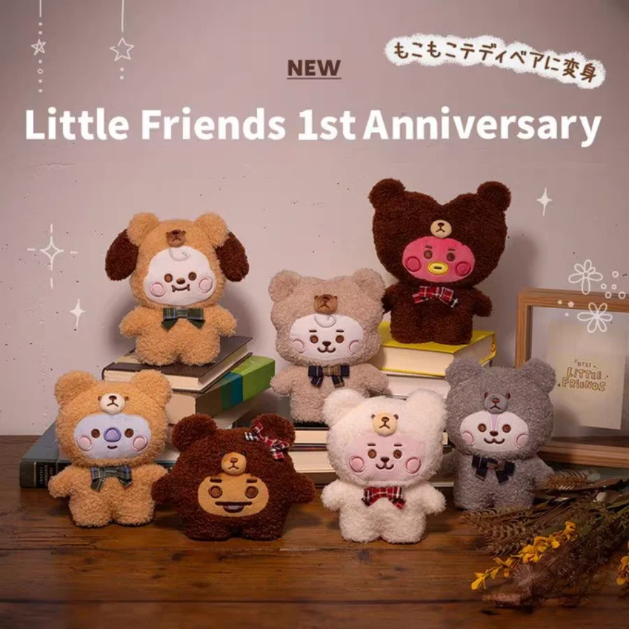 

New Korean BT21 Plaid Plush Keychain, Cute Cartoon Pendant, Perfect for Everyday outfits, Fluffy Little Doll Charm.