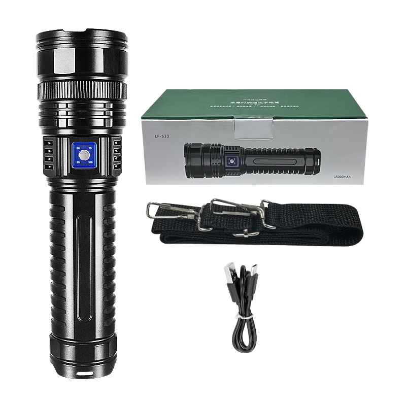 Linternas ultrapotentes de 99000000LM, 1500W, linterna táctica recargable de 15000mah, superbrillante, para aventuras al aire libre, pesca y Camping