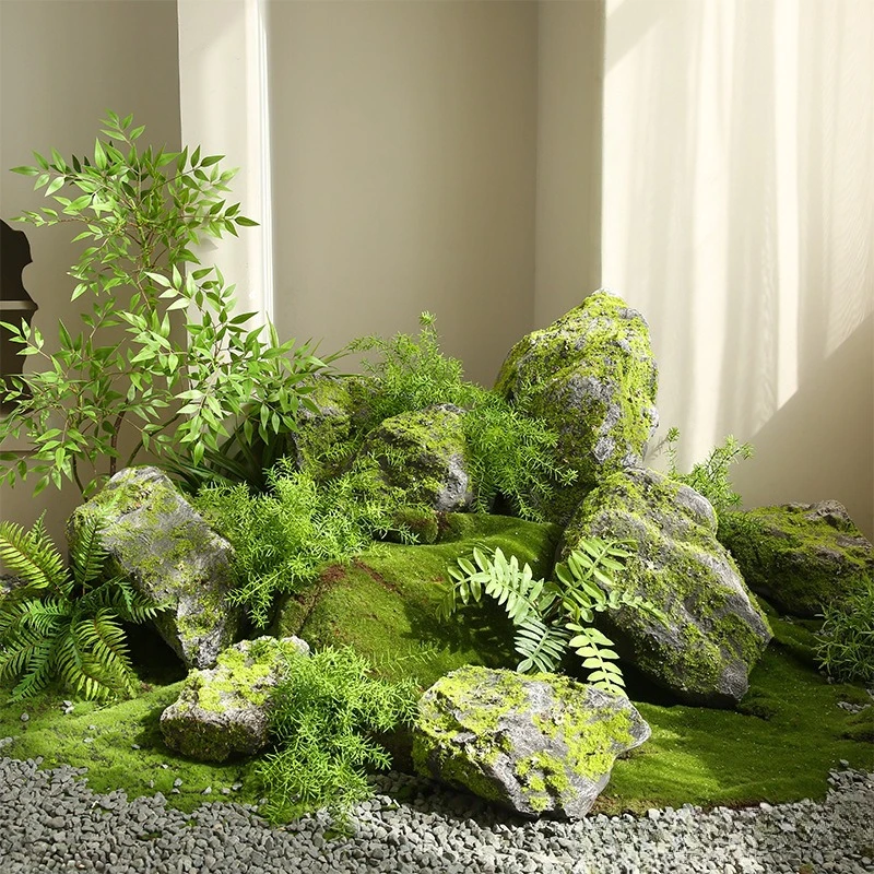 

Simulation stone landscaping moss foam landscaping stone indoor and outdoor courtyard arrangement rockery decoration