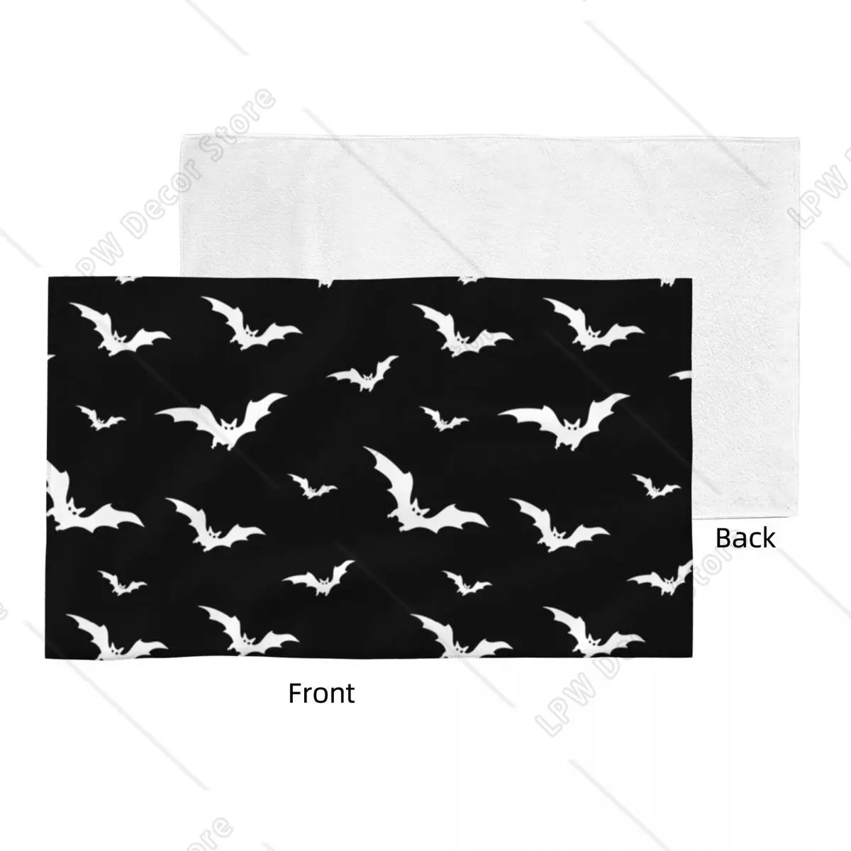 Personalized Bats Halloween Goth Occult Witch Beach Pool Bath Towel 100% Coton Face Towels