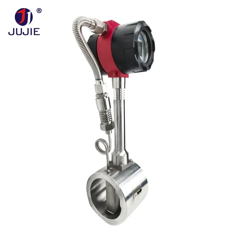 Sensore misuratore di portata Vortex Misuratore di gas intelligente Vapore Aria compressa Gas naturale Azoto Display digitale 4-20 mA RS485