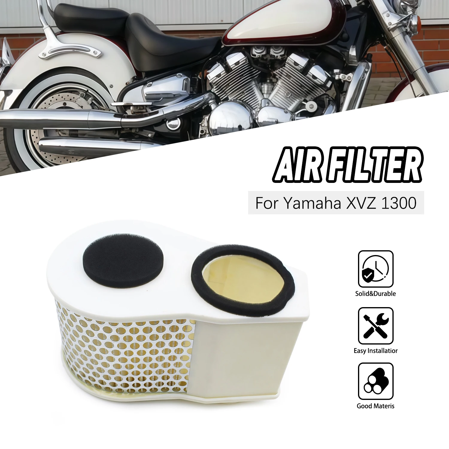 

Engine Intake Filter Element Motorcycle Air Cleaner Accessories For Yamaha XVZ 1300 Royal Star Tour Classic Venture 4NK-14451-00