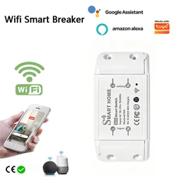 AXUS Tuya WiFi Smart Switch APP Wireless Controller Universal Breaker Timer Smart Life Work With Light Switch Alexa Accessories