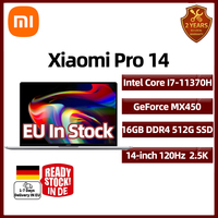 EU In Stock Xiaomi Pro 14 Laptop Intel Core I7-11370H 16GB DDR4 512G SSD GeForce MX450 Graphics 120Hz 2.5K Screen Notebook Pc