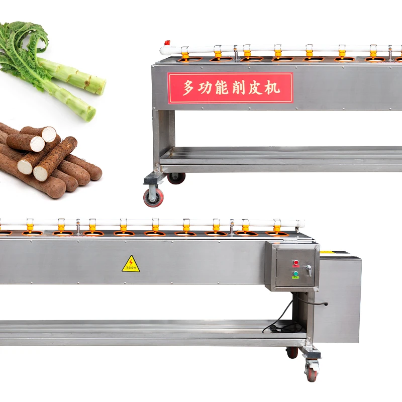 Máquina Eléctrica de Alta Capacidad para Pelar Puerro Blanco, Raíces, Ñame y Espárragos