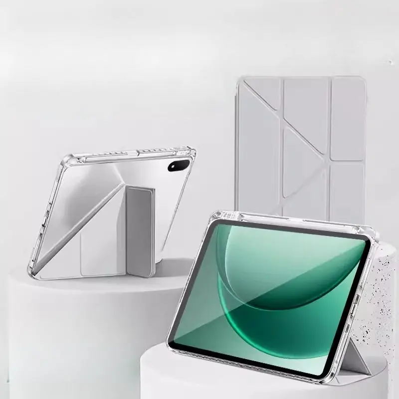 y折りたたみ式耐衝撃アクリルクリアカバーケース-oneplus-pad-4-132-2026-oneplus-pad-3-132-2025用-ペンシルホルダー付き
