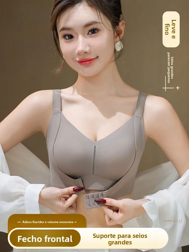 tingmei-large-size-smooth-seamless-bra-women's-high-cut-side-control-anti-sagging-adjustable-u-shape-full-coverage-underwear