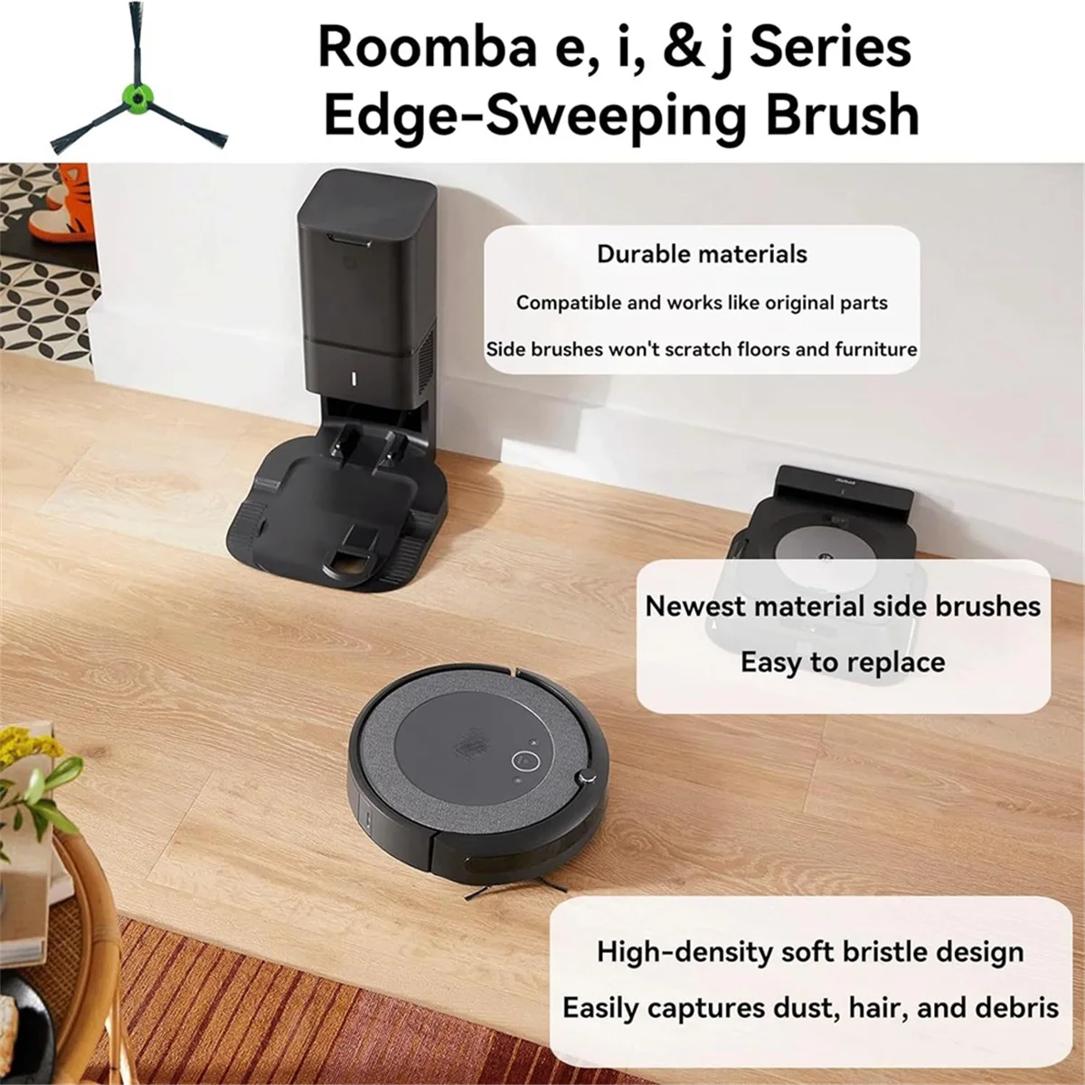 Paquete de cepillos de barrido Edge para IRobot Roomba I & J & E Series I7, I7 +, I8, I8 +, Combo J7 +, J9 +,J5 +, I5 + Plus, 14 unidades e5, E6