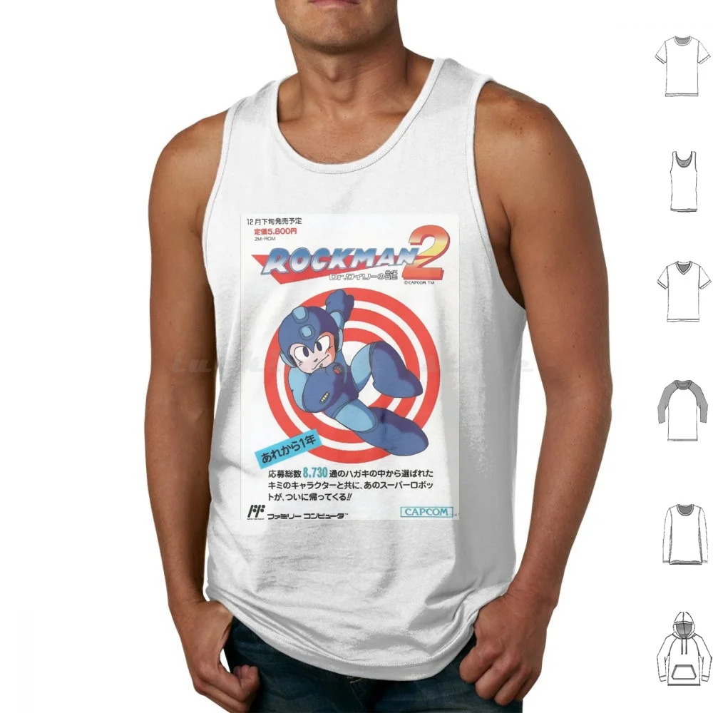 Camisetas sin mangas clásicas Megaman con estampado de algodón Megaman 2 Stage Select Megaman 2 Rockman 2 Rockman Megaman Mega Man Pixelart Gamer