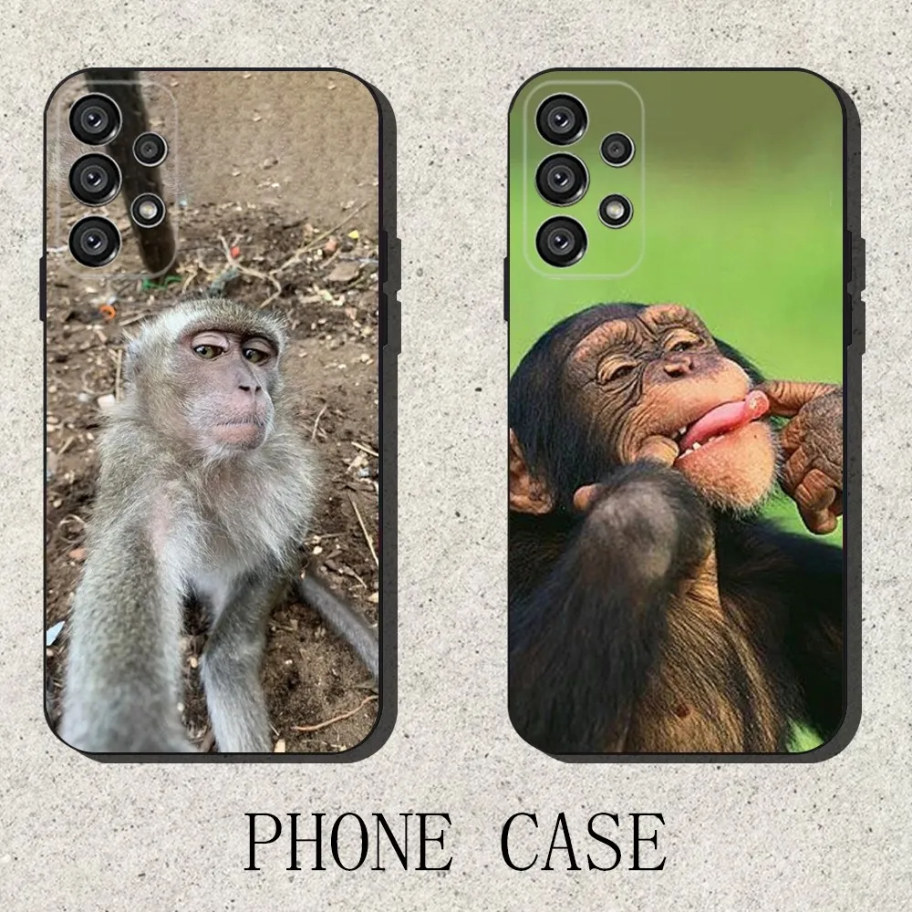 

Monkey Gorilla Phone Case For Samsung S25,S24,S21,S22,S23,S30,Ultra,S20,Plus,Fe,Lite,Note,10,9,5G Black Cover