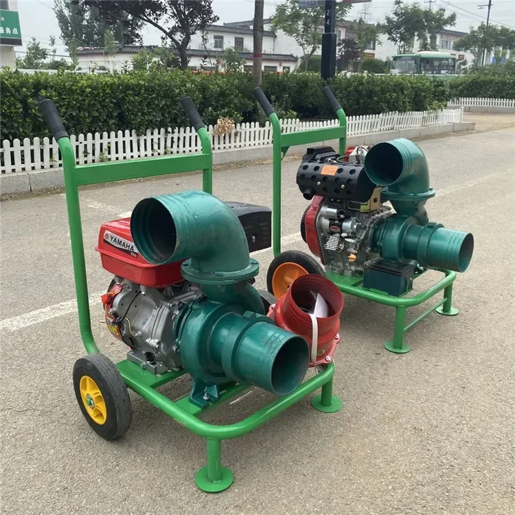 Trailer 6 inch diesel pump household farmland irrigation centrifugal pump self-priming pump