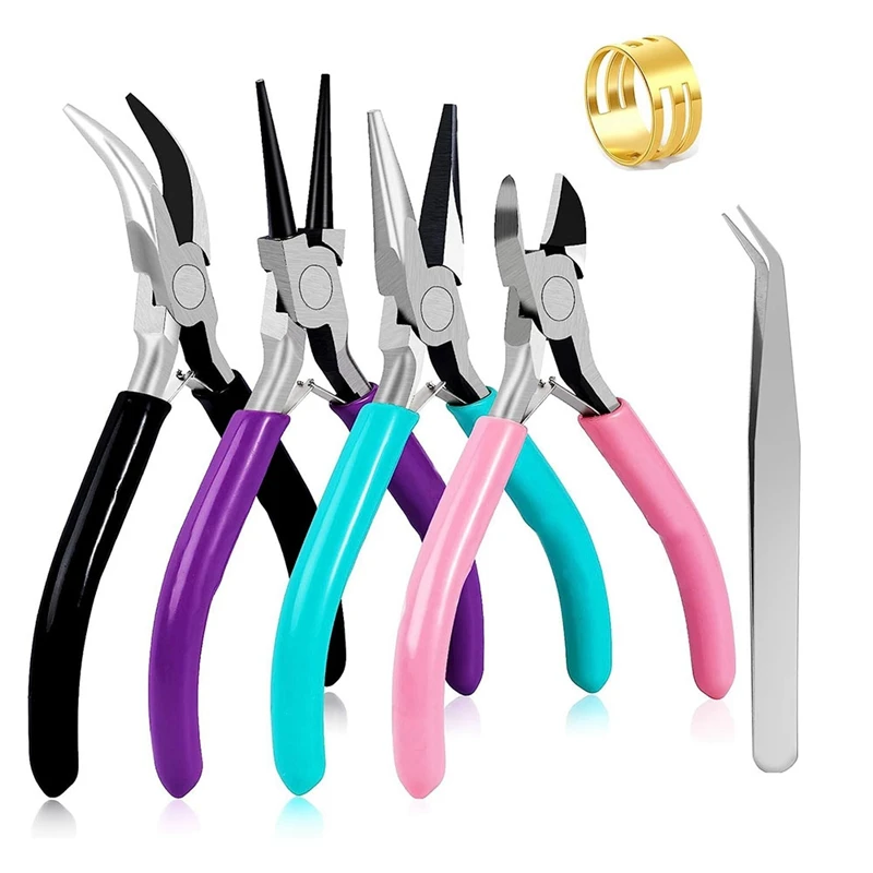 Jewelry Pliers Set Includes Needle Nose Pliers Round Nose Pliers Bent Nose Pliers Wire Cutter