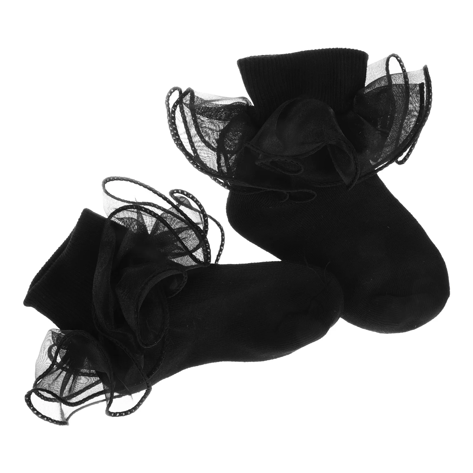 

1Pair Lace Cotton Socks for Girls Soft Breathable Ruffle Anklet with Elegant Trim Comfortable Fit for Spring Summer Toddler Kids