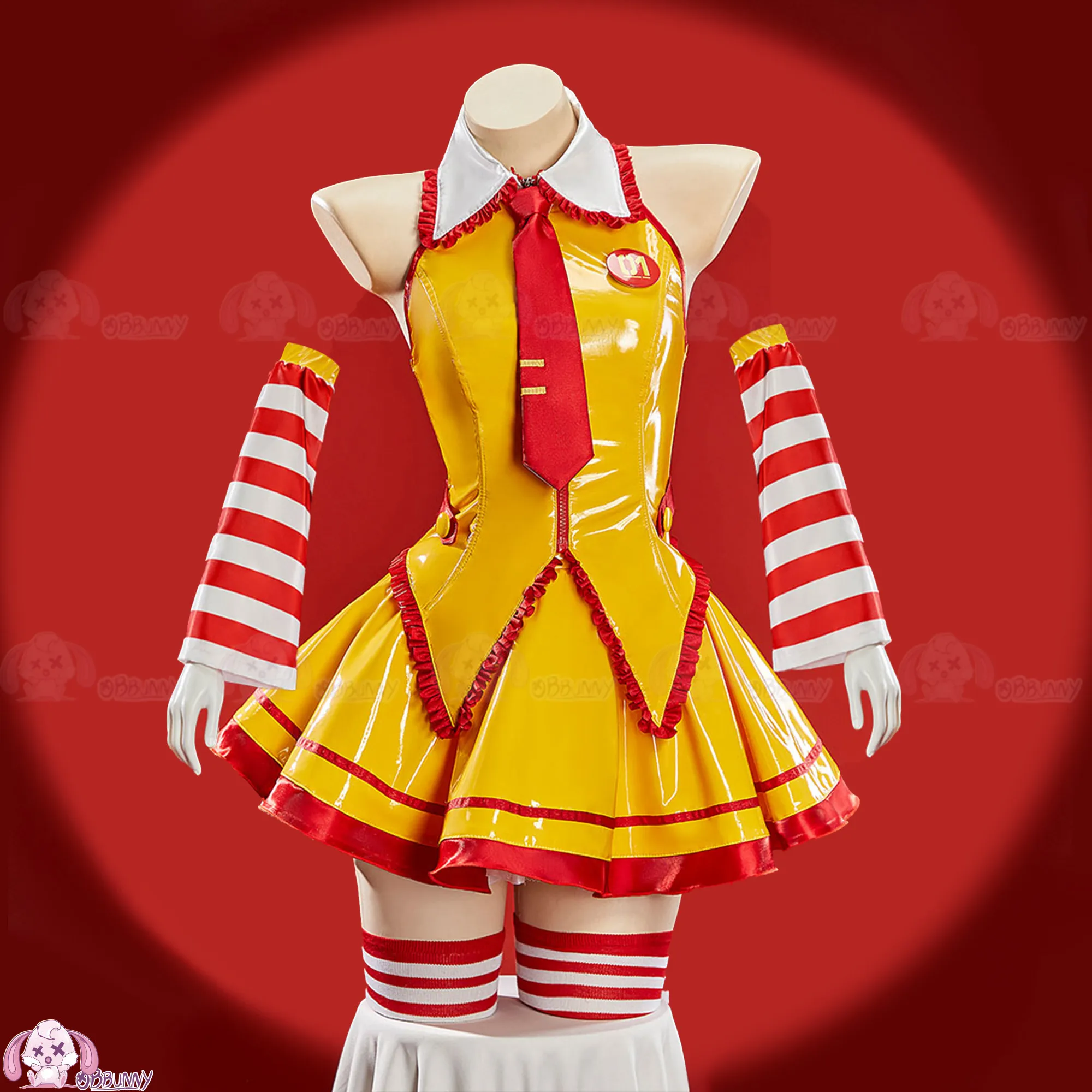 Miku Fanart Cosplay Costume PU - đánh giá và giá Anime Cosplay Red