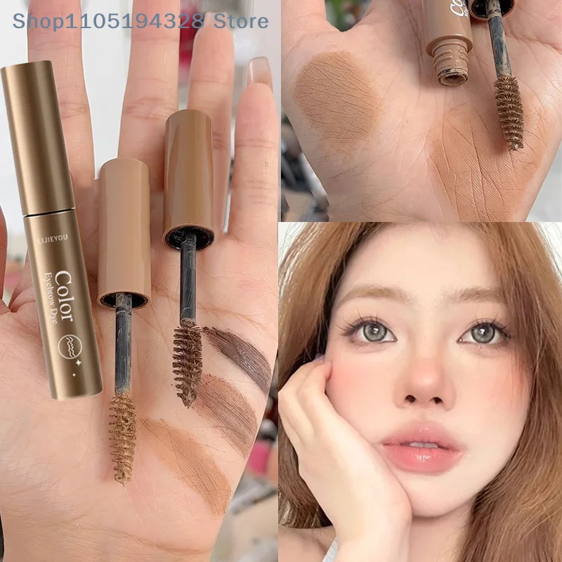 3 farben Langlebige Feste Augenbraue Mascara Creme Wasserdicht Färben Farbe Schnell trocknend Augenbraue Gel Mit Pinsel Augen Schönheit make-up