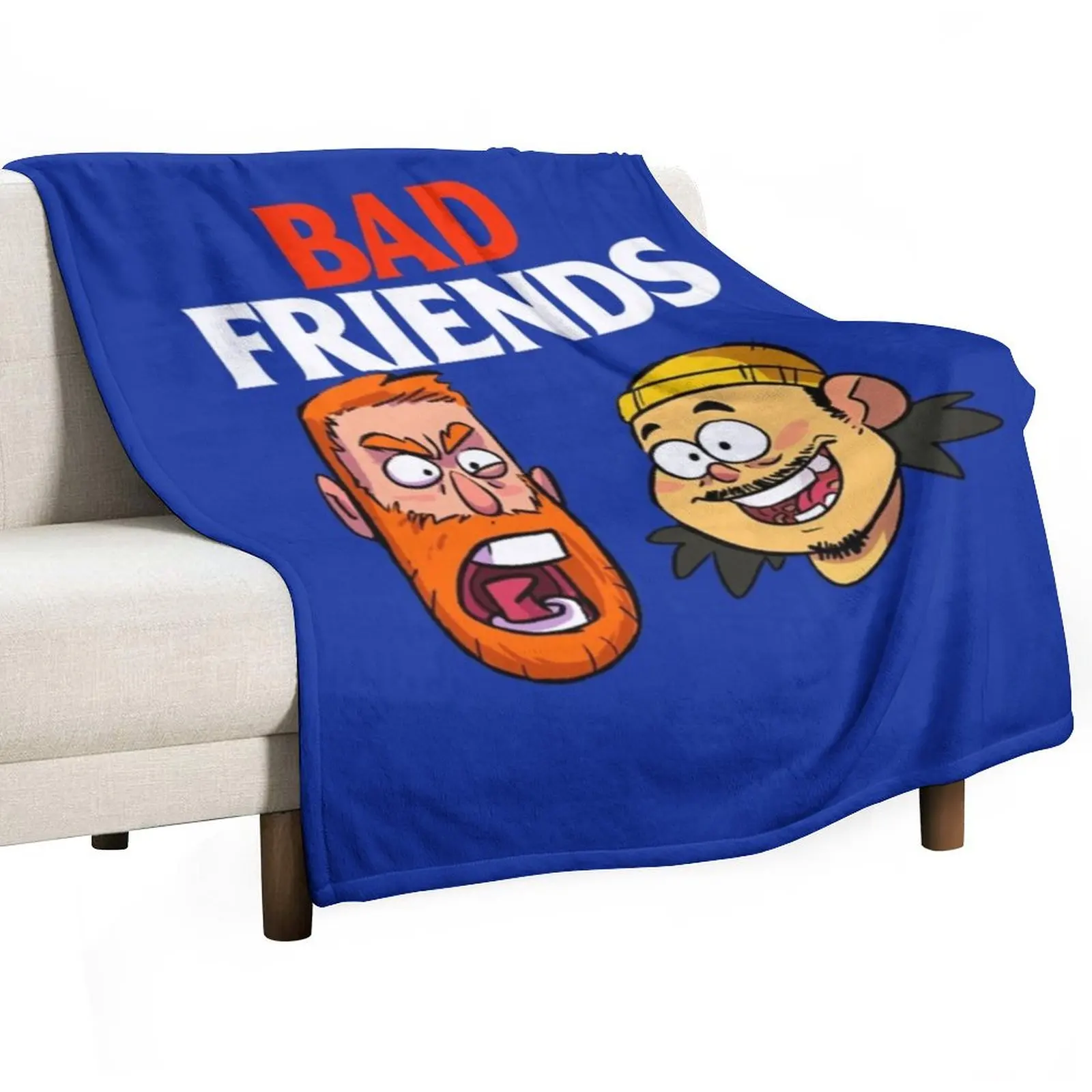 

Bad Friends Podcast Merch T-ShirtBad Friends Podcast T-Shirt_by SneakerartShop_ Throw Blanket wednesday Blankets