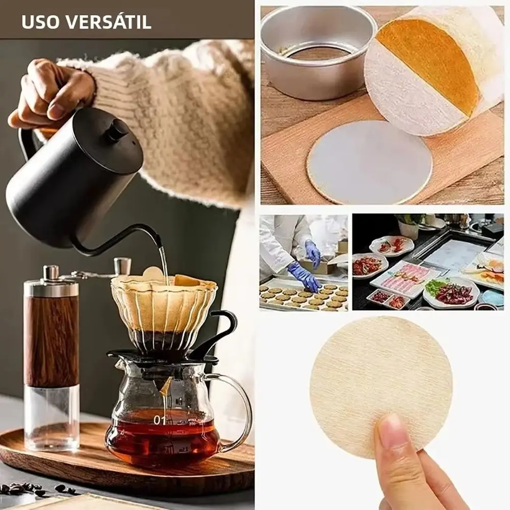 100Pcs 51/53/58mm Coffee Filter Paper Disposable Universal Water Filter Papers Round Espresso Portafilter Accessories