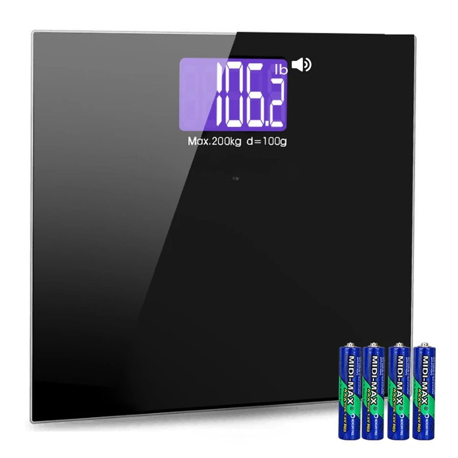 

Talking Bathroom Scale Large LCD Screen Loud Voice Design for Visually Impaired People Weight Scale 300x300mm