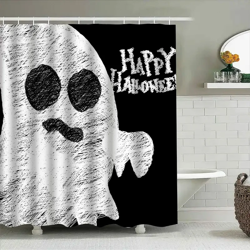 

Tuniu Белый Призрак Занавеска Для Душа Жуткий Настенный Декор Хэллоуин Украшение Комнаты Забавный Призрачный Искусство