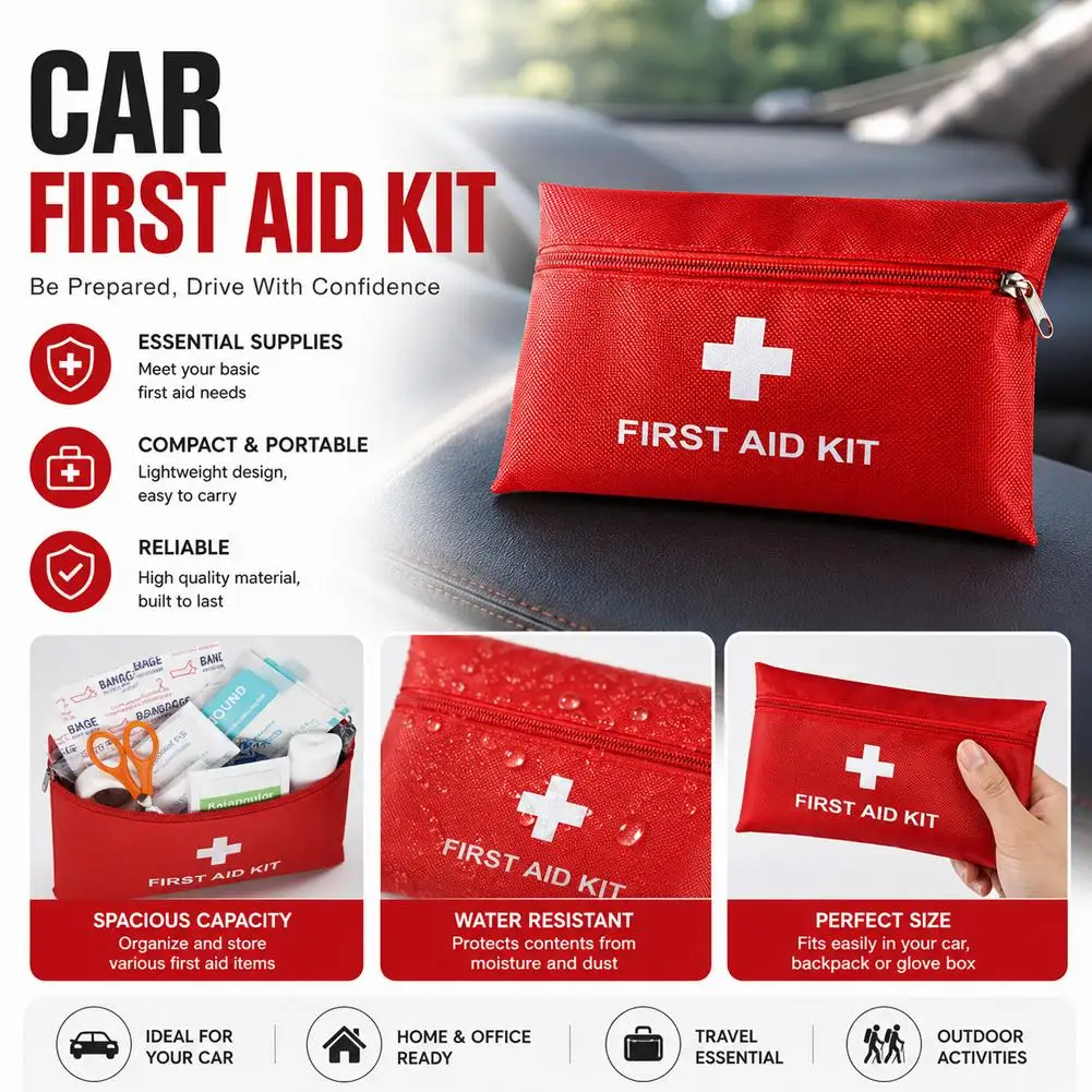 Portable Waterproof First Aid Kit Bag Emergency Kits Case Only For Outdoor Camp Travel Fishing Emergency Medical Treatment