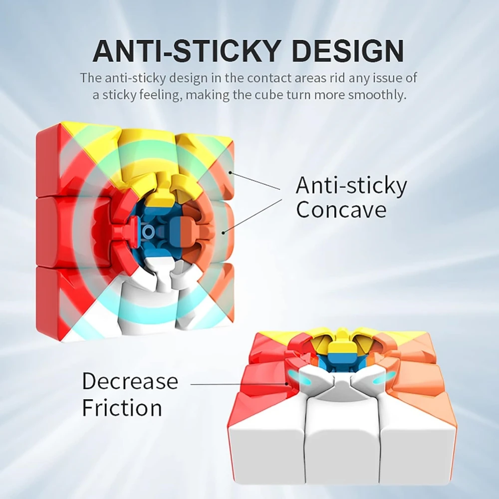 Moyu Meilong-cubo mágico magnético profesional, 3 M, 3x3, 3x3, Cubo de velocidad sin pegatina suave, juguetes de rompecabezas 3D duraderos