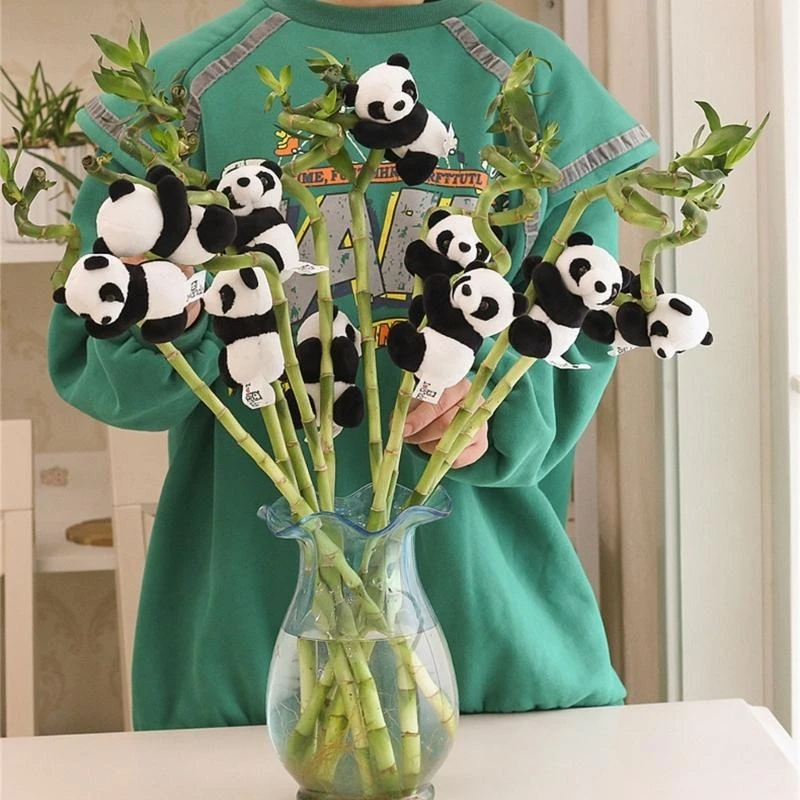 q0kb carry-allong panda clip bear محشو بالحيوانات لعبة أفخم ألعاب مقطع لعبة قابلة للتحصيل جسم لطيف الباندا الهدية العظيمة