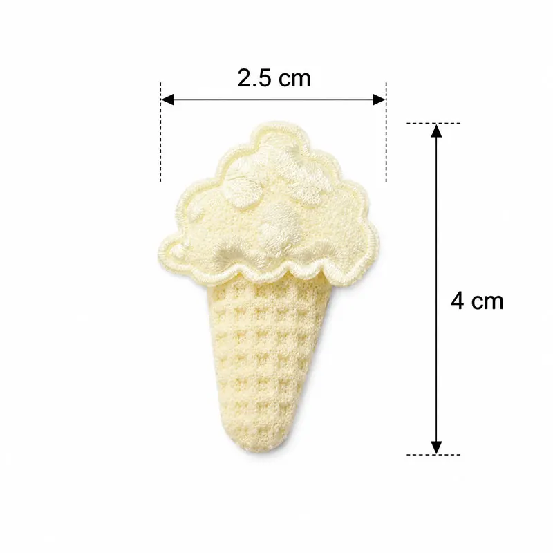 40 Stück Eiscreme-förmige DIY-Applikationen für Haarspangen, Stirnbänder, Kleidung, Taschen, Hutdekorationen – Detail 6