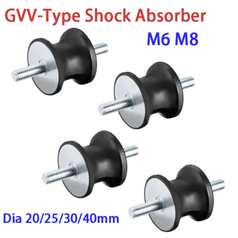 GVV-Type Anti Vibration Silentblock Boat Car Bobbin Rubber Mounts Male Tools M6 M8 Rubber Mounts Shock Damper Male-Male Thread