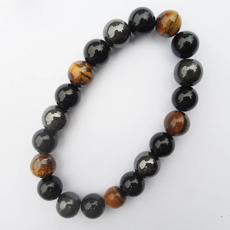 official-website по 1 грн все Natural Tiger Eye Onyx Agate Hematite Beads Bracelet Man Health Pulsera Hombre Party Jewelry Women