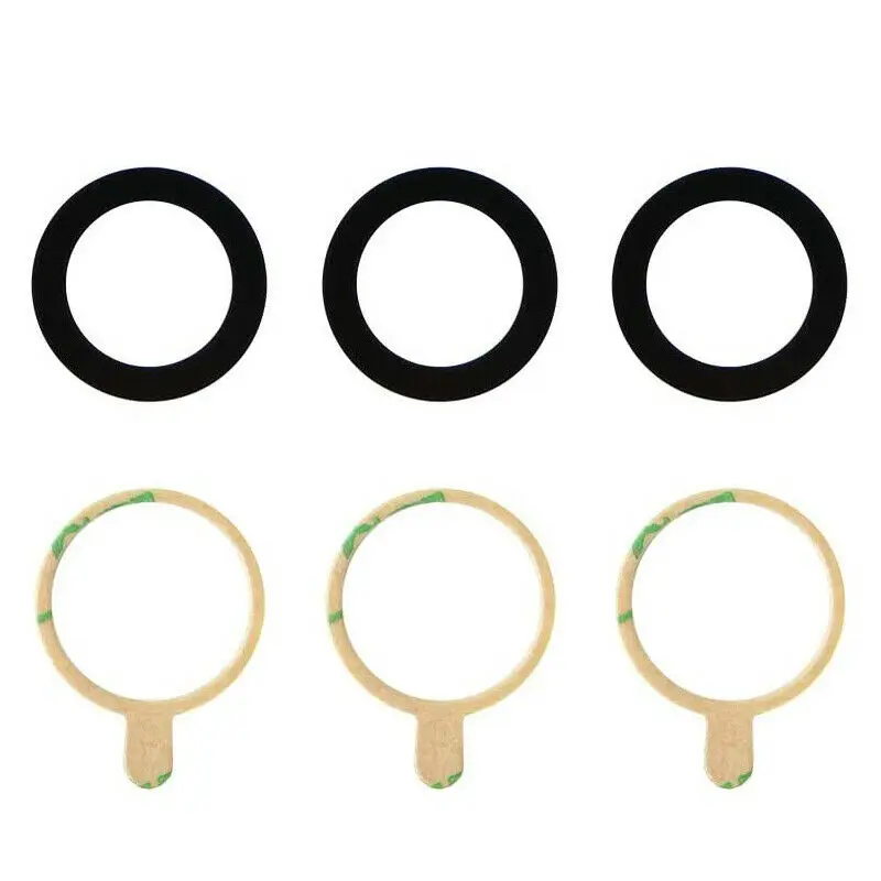 

OEM 3pcs/set for Samsung Galaxy S21+ 5G G996 / S21 5G G990 Camera Rim Lens Ring with Glass Lens Part