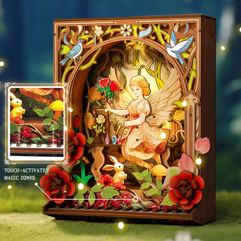 DIY Wooden Miniature Building Kits Flower Fairy Piano Room Cottage Doll Houses With Furniture Casa Dollhouses for Friends Gifts