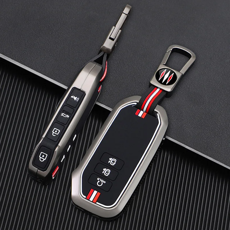 7 Button Zinc Alloy + Silicone Car Key Case Cover Protective Shell Fob For Kia Sorento MQ4 2020 2021 2022 EV6 K8 v6 Remote