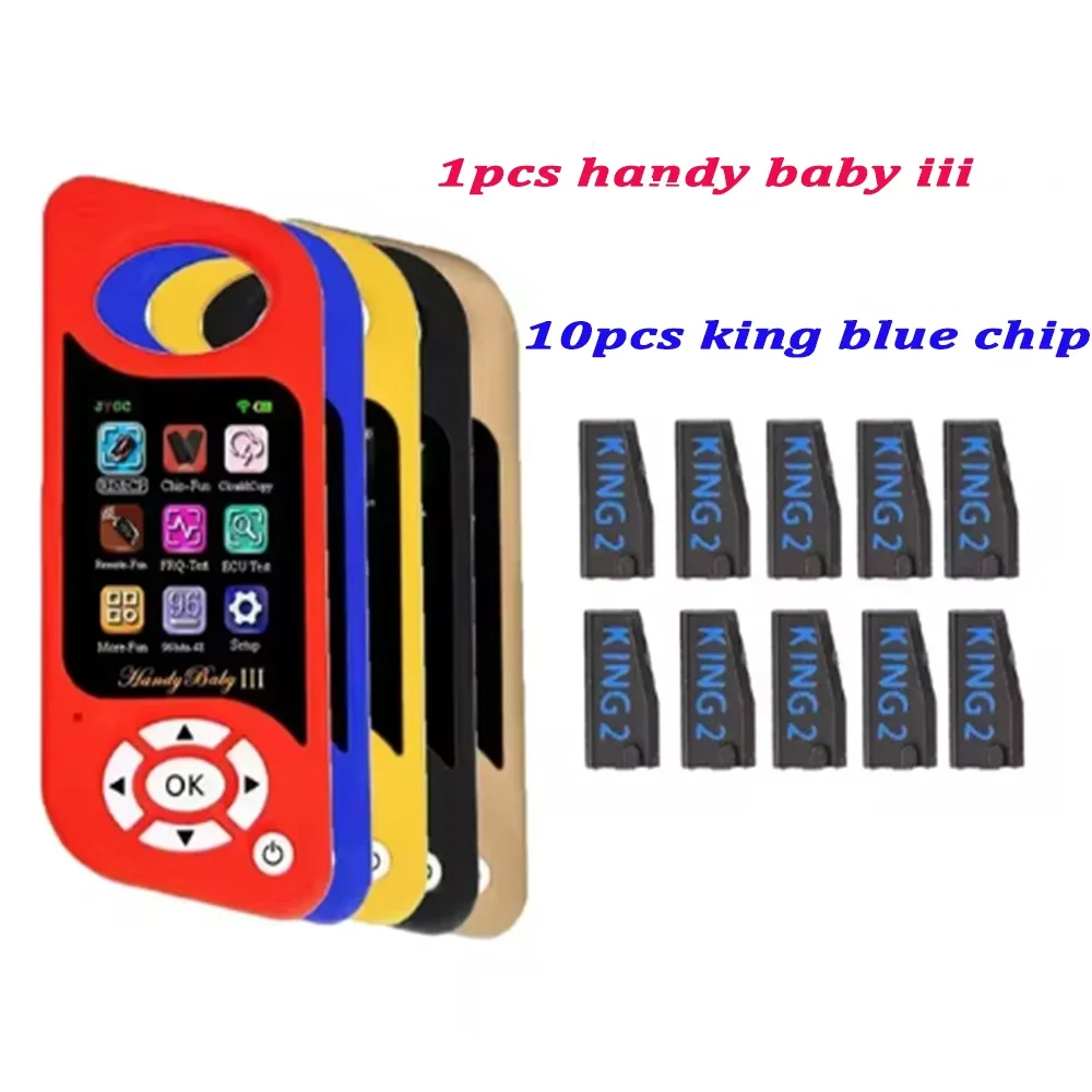 

JYGC Handy Baby III Key Programmer Дистанционный генератор 10 шт. JMD King Chip Синий чип для JMD Handy Baby 3 для Clone 46 4C T5 Chip