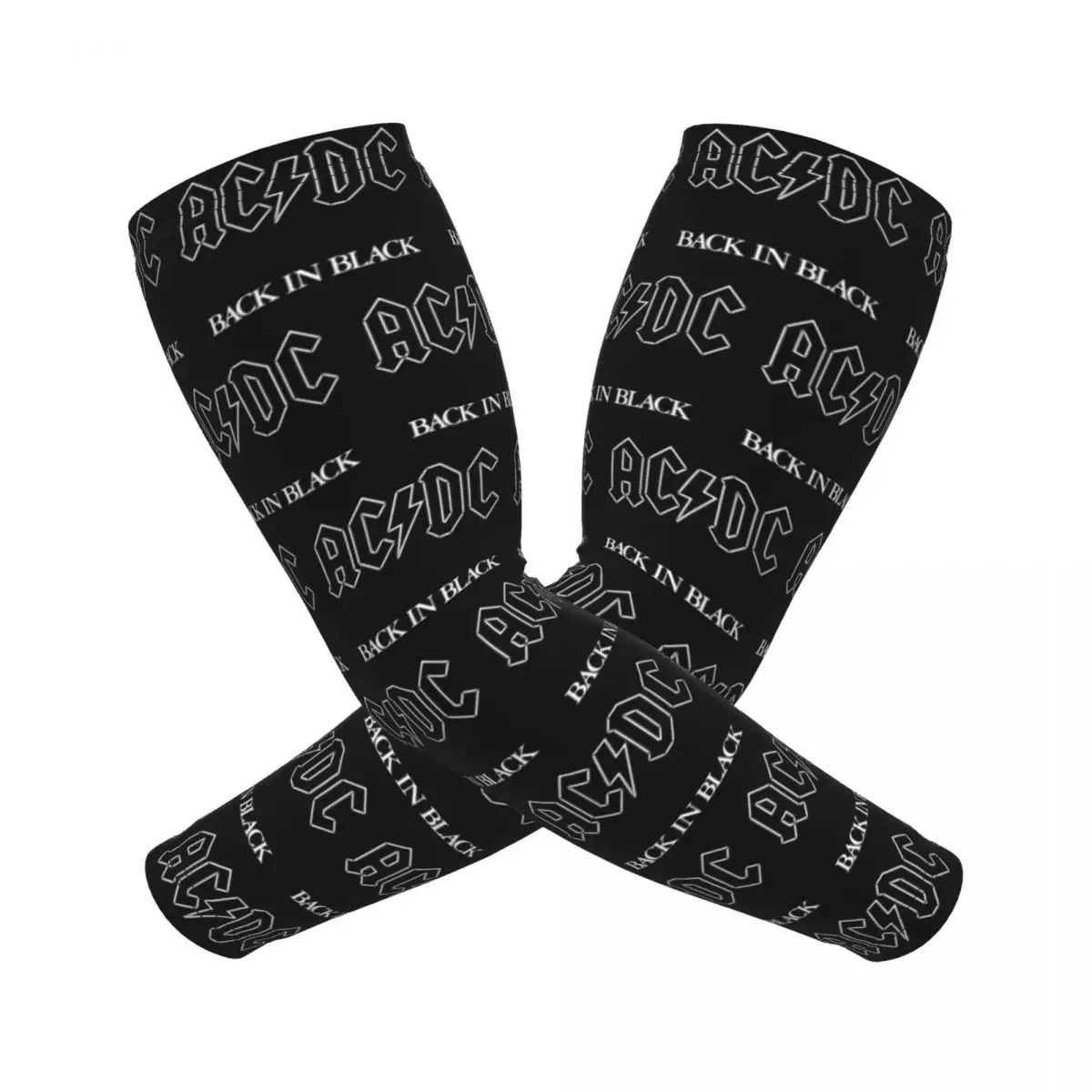 AC と DC パワーアップ ロック パーティー アームスリーブ メンズ レディース 日焼け止め UV 保護 タトゥー カバーアップ スポーツ クール サイクリング