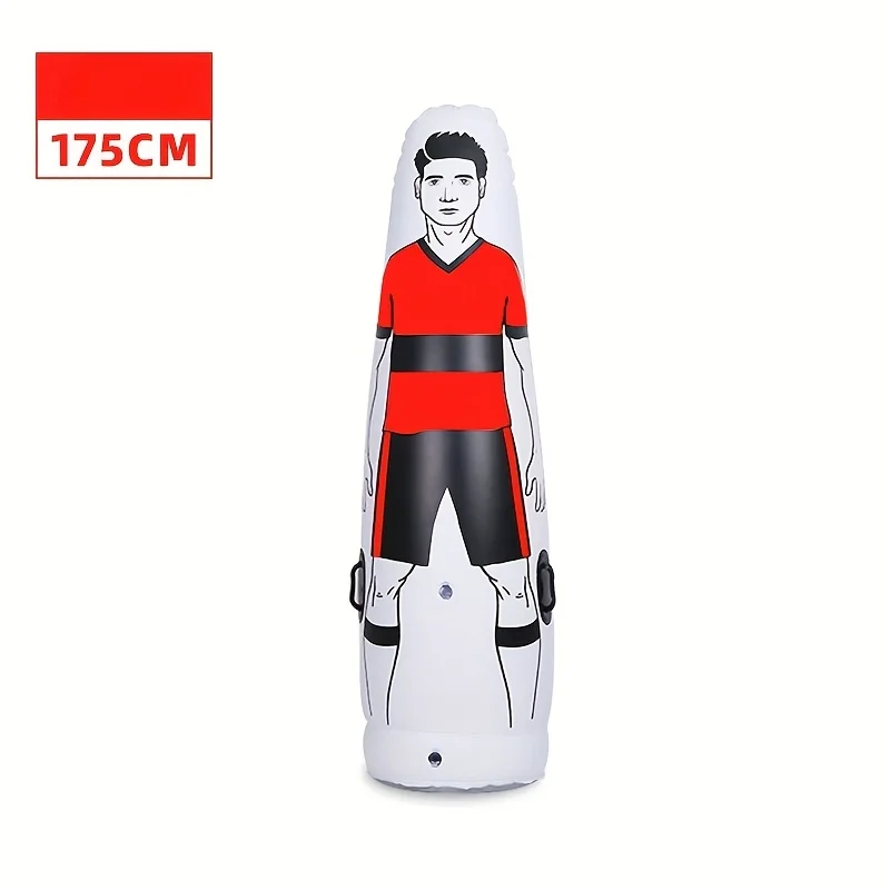 Inflatable Soccer Goalkeeper/Defender Training Dummy - Heavy-Duty Air- Punching Bag Mannequin with Realistic Pose, Adjustable He