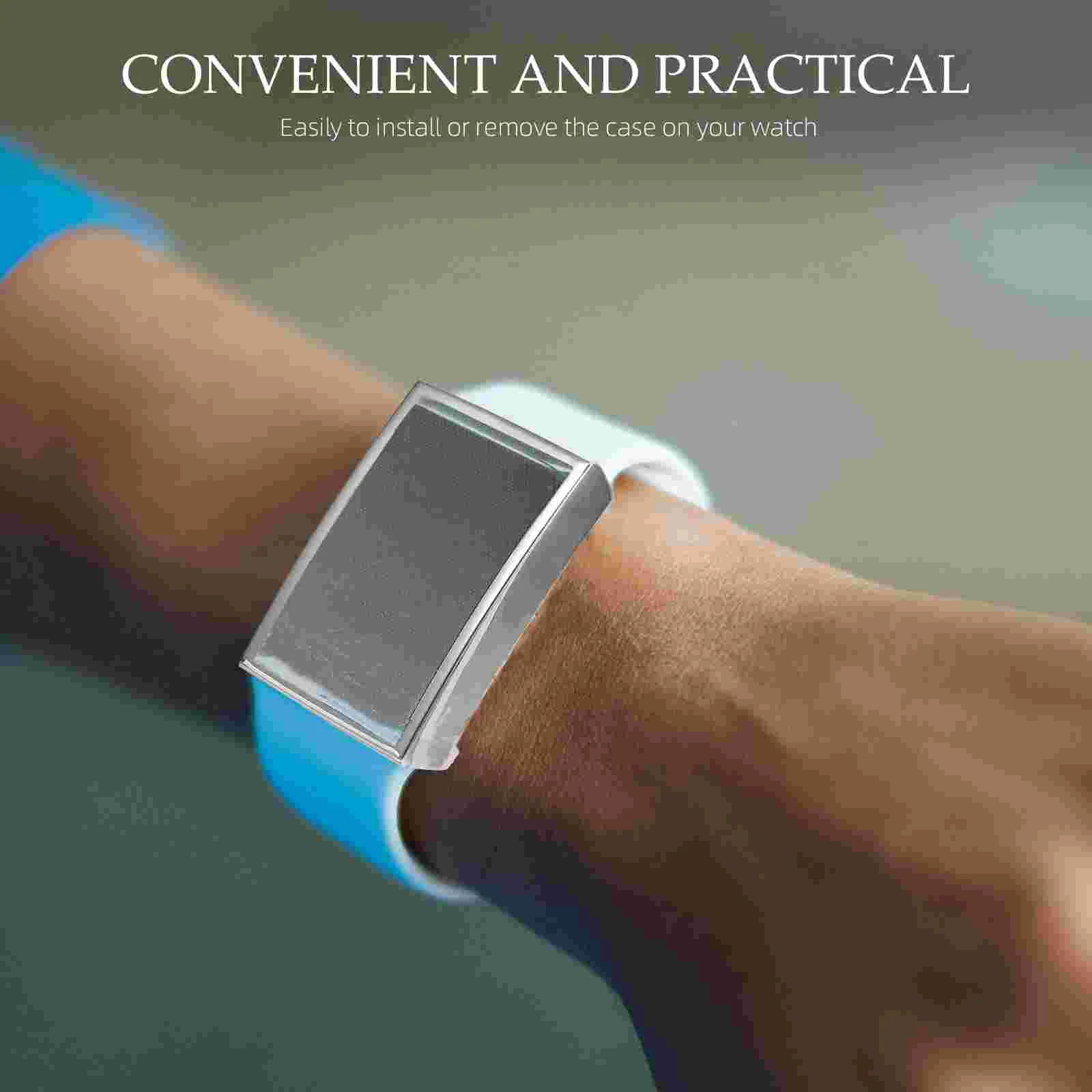 Protective Watch Case Full Screen Plating Compatible for Fitbit Charge 3 4 Silver TPU Dust Scratch Proof Lightweight Precise