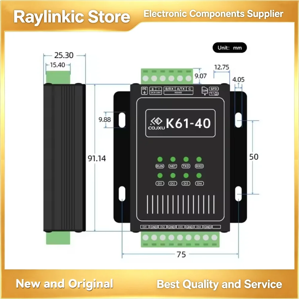 EBYTE K61‑DL20 RS485 Switch Value Transparent Transmission, Modbus RTU/TCP, Hardware Watchdog, Anti‑Interference