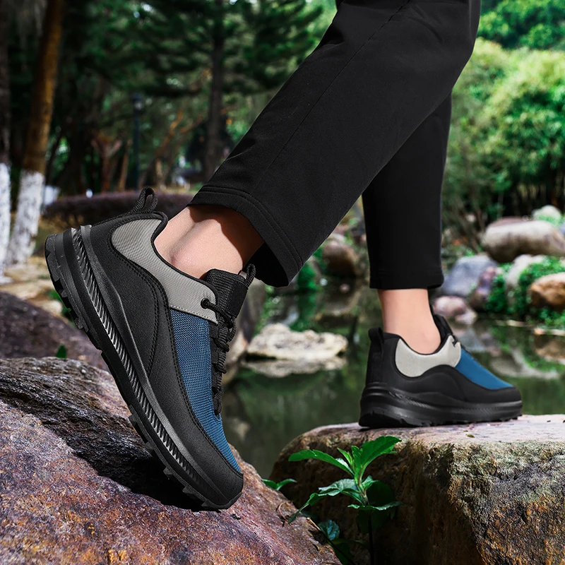 

2026 Four Seasons Men'S Wide Toe Barefoot Outdoor Hiking Shoes Anti Slip Wear Resistant Breathable Comfortable And Casual Shoes
