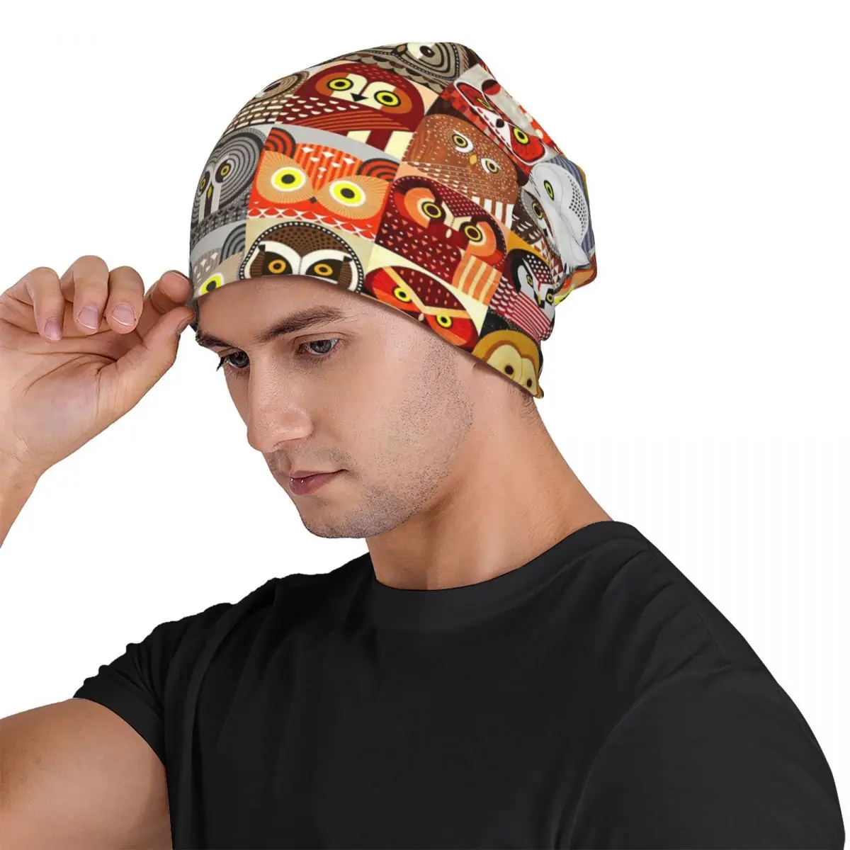 North American Owls Unisex Adult Beanies Caps Knitted Bonnet Hat Warm Hip Hop Autumn Winter Outdoor Skullies Hats
